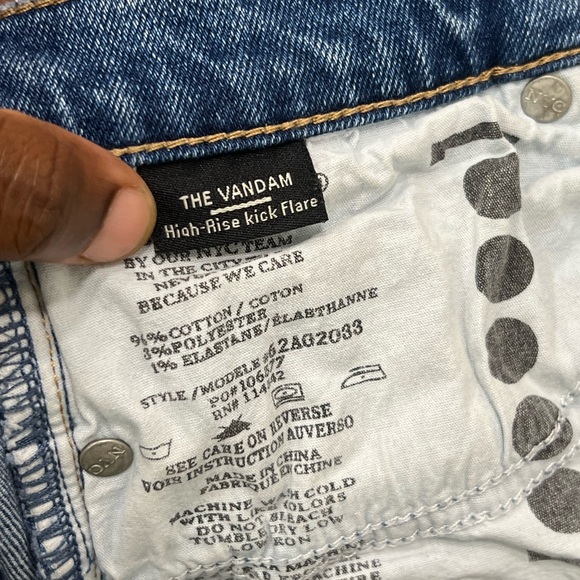 BLANK NYC - THE VANDAM in Dance-off High-rise kick flare medium indigo wash 25 - Picture 4 of 6